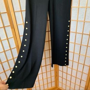 Leifsdottir Anthropologie side button wide leg